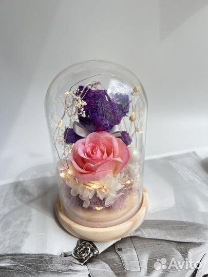 Колба с мишкой подарок ночник с подсветкой