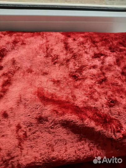 Красный бархат, плюш, отрез СССР