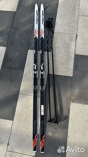 Беговые лыжи Fischer XC Sporty Crown + палки Swix