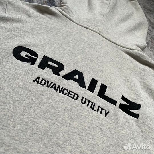 Худи Grailz Projeck белое оверсайз