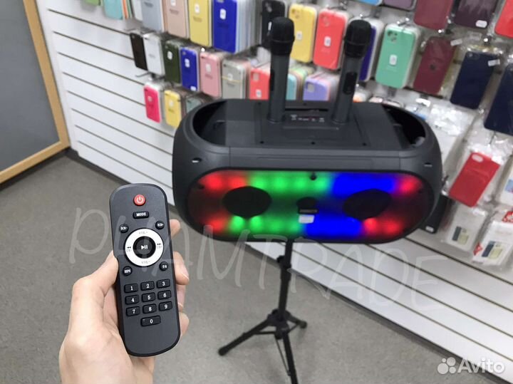 Большая блютуз колонка на стойке 80Вт арт.05