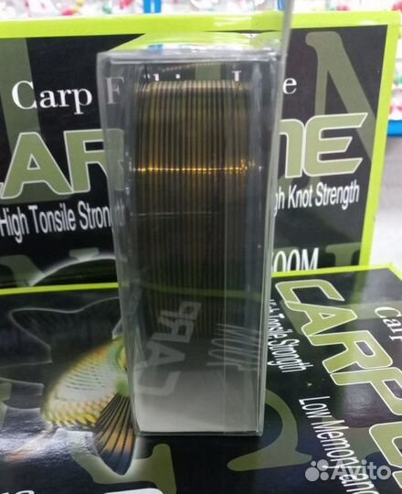 Леска Komandor carp Line зелено-черная, 300м, 0,30