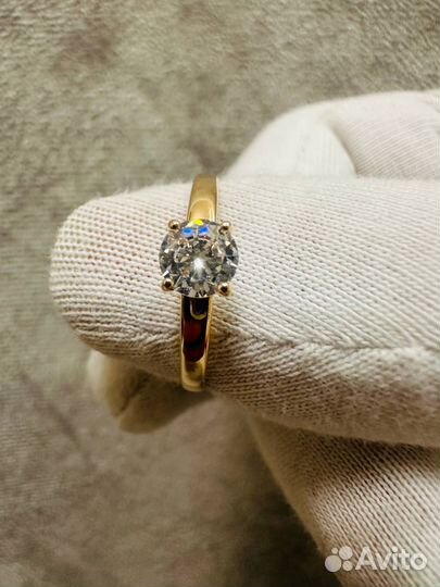 Золотое кольцо 585 проба 18,19