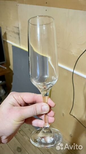 Бокалы для шампанского стекло 6 шт