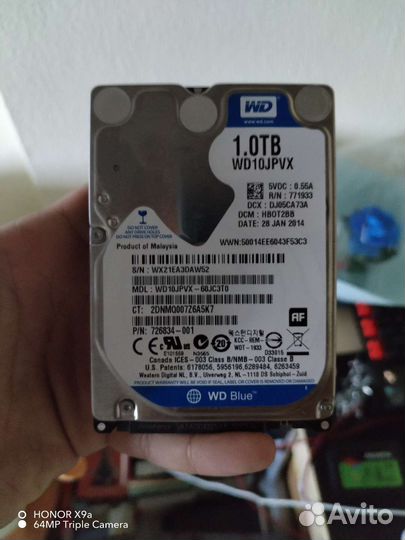 Жесткий диск 1 тб 2.5 hdd для ноута и пк и тп