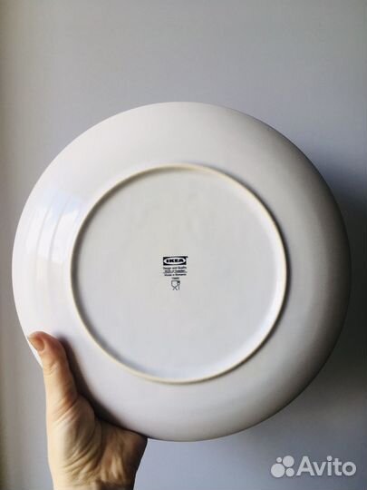 Тарелки IKEA 27 см белые 2 штуки
