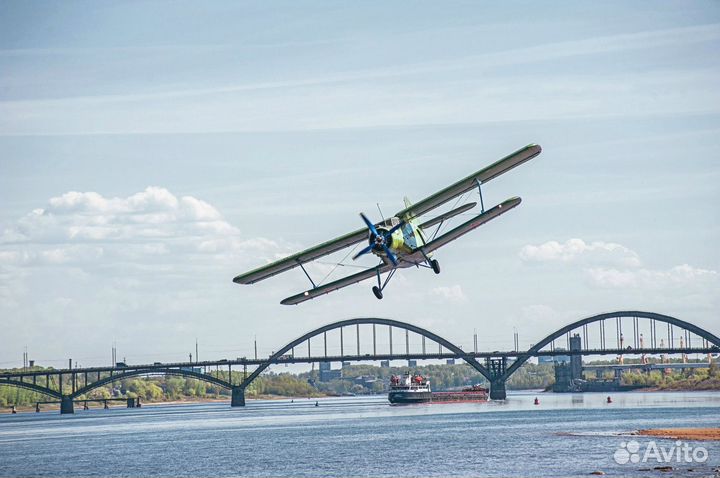 Полёт на самолёте над Рыбинском