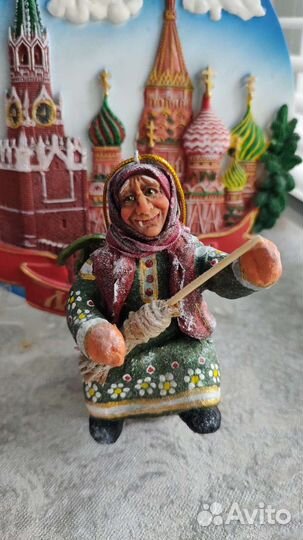 Ватная елочная игрушка б. Яга