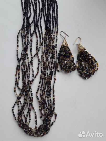 Бусы серьги винтаж времен СССР