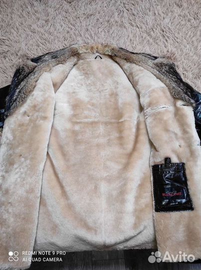 Зимняя Кожаная куртка мужская 48 50