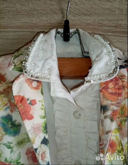 Пиджак + рубашка на девочку 2-4года