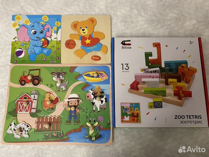 Развивающие игрушки пазлы, сортер, тетрис