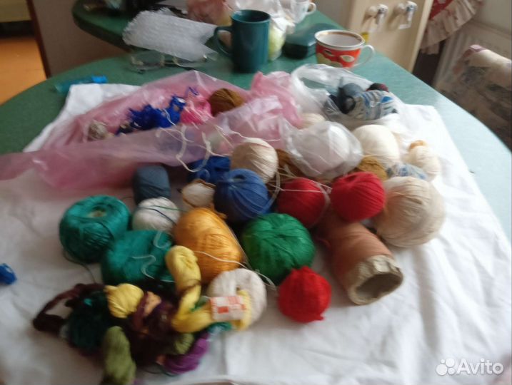 Нитки для вязания крючком пакетом
