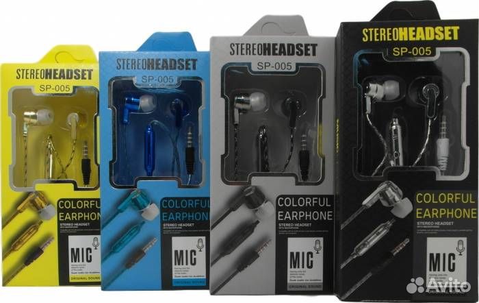 Наушники SP-005 с микрофоном, Серебро