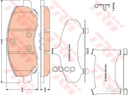 GDB4142 804 31 05191217AA колодки дисковые