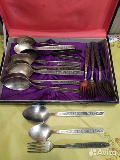 Столовые приборы наборы мельхиор СССР