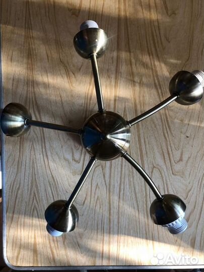 Люстра новая бронзовый цвет без плафонов