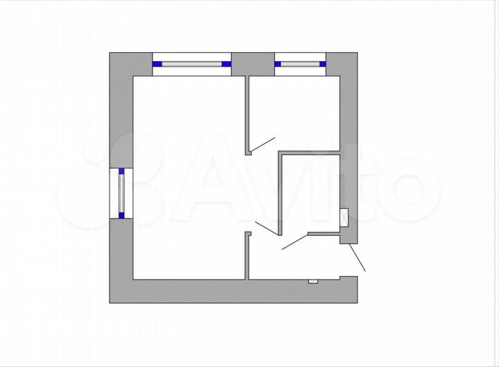 1-к. квартира, 31,6 м², 1/5 эт.