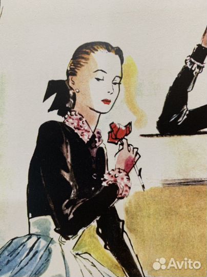 Европейская мода, репринт модной иллюстрации