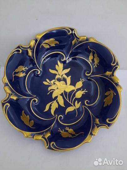 Блюдо фарфоровое. jlmenau. Кобальт