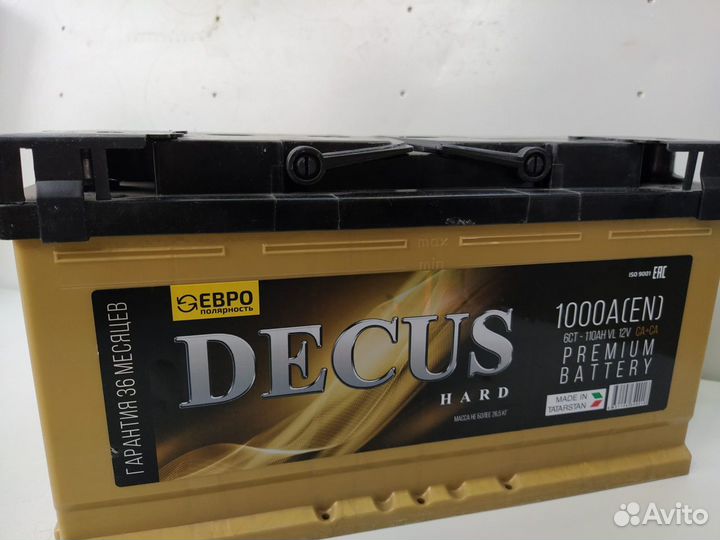 Аккумулятор decus 110оп (353*175*190) ток 1000 EN