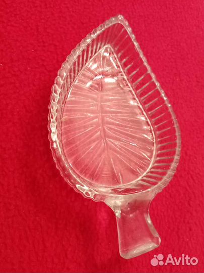 Конфетница, розетка советская в виде листа