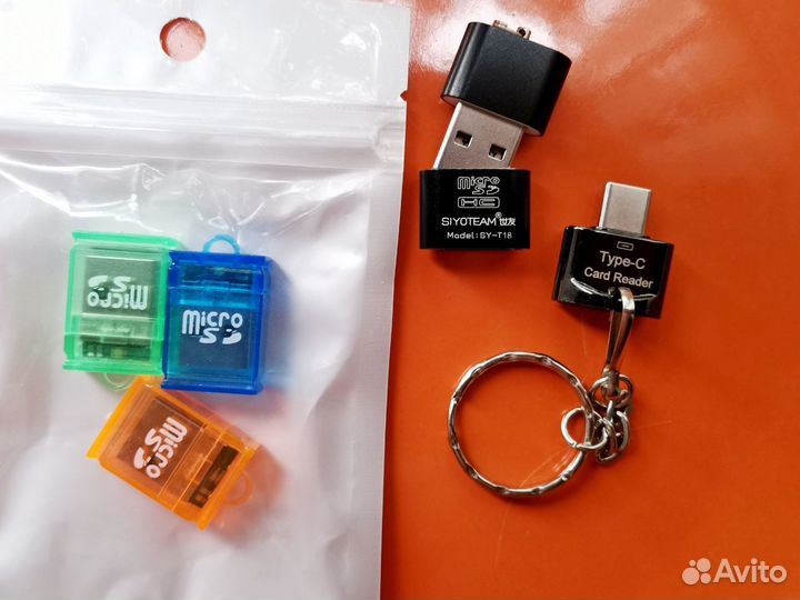 Картридеры micro SD в USB, USB type-C