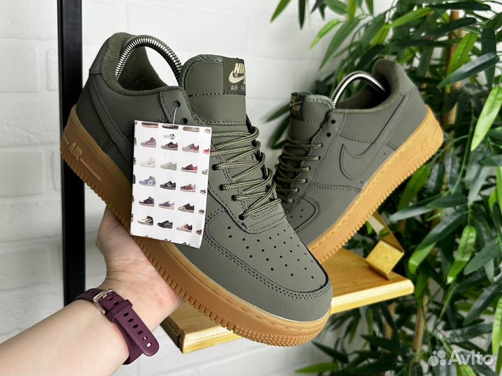 Кроссовки мужские Nike Air Force 1 41-46 зеленые