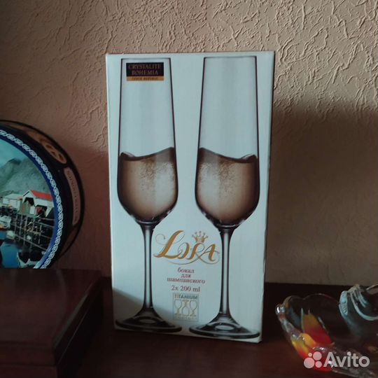 Для подарка - Хрустальные бокалы для шампанского