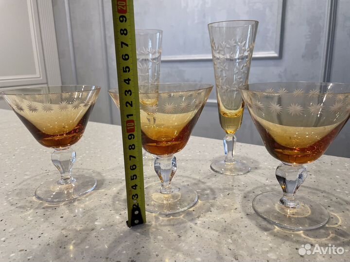 Фужер бокал Золотая свадьба винтаж СССР