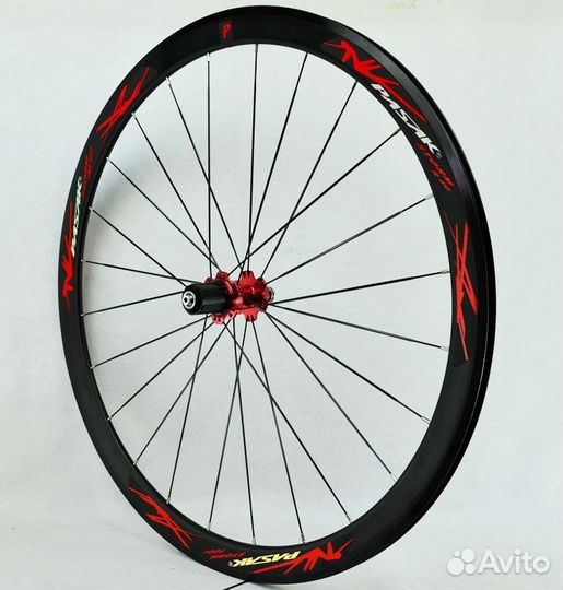 Колеса 700С передний+задний pasak R40 черный/красн