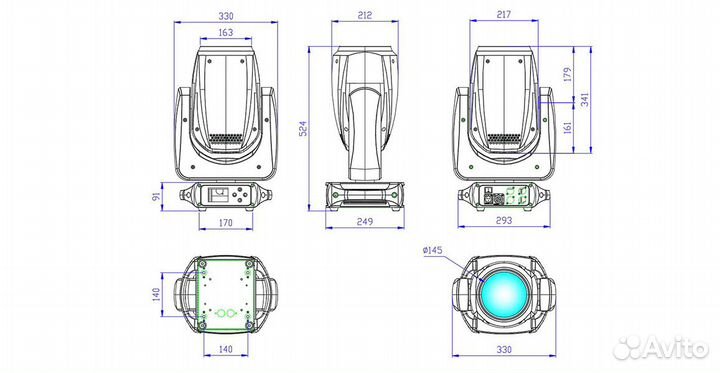 Silver star SS9151SC pluto beam, Поворотная всепогодная «голова» beam