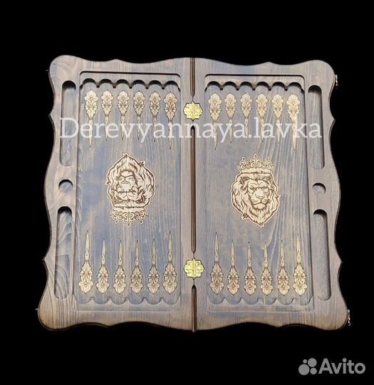 Нарды Лев и Инициалы на заказ