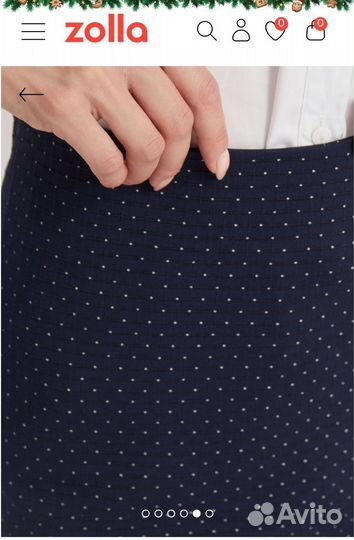 Юбка карандаш Zolla чёрная в горошек XL