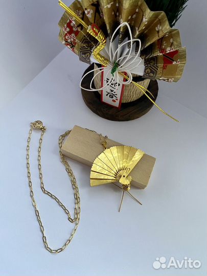 Кулон веер. Винтаж Япония