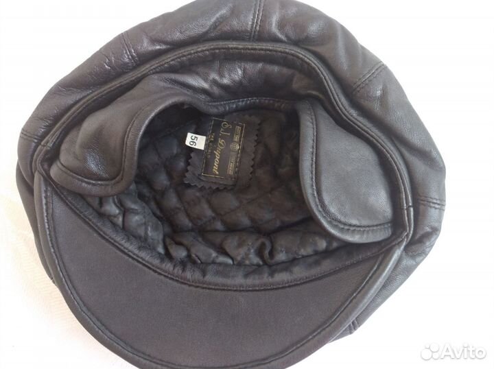 Мужская кожаная кепка