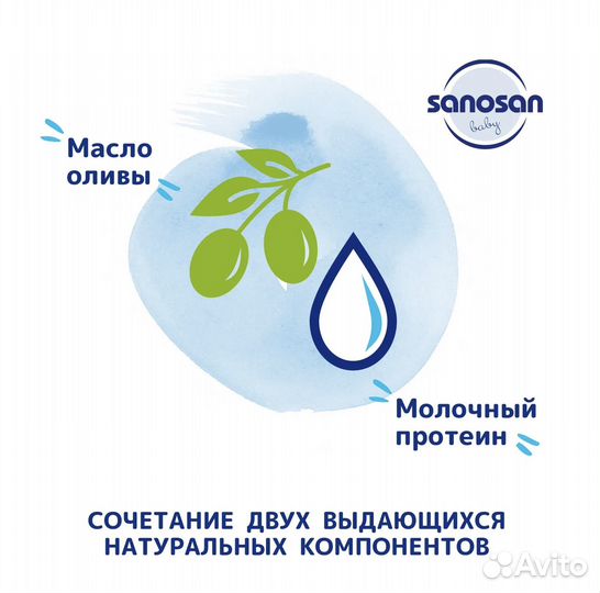 Новое Sanosan Baby Средство для купания и шампунь