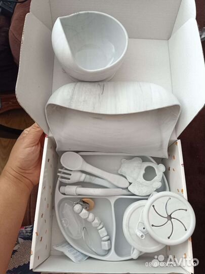 Набор детской силиконовой посуды