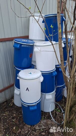 Бочки и ведра пластиковые с краном - пищевые