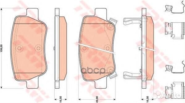 К-т дисков. тормоз. колодок GDB4175 TRW