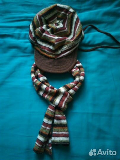 Шапка и шарф для мальчика Германия(объём головы 53