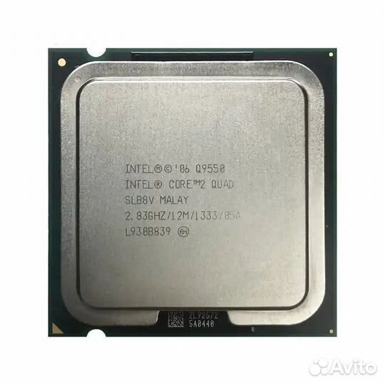4 ядра 4 потока процессор 775 Core 2 Quad Q9550