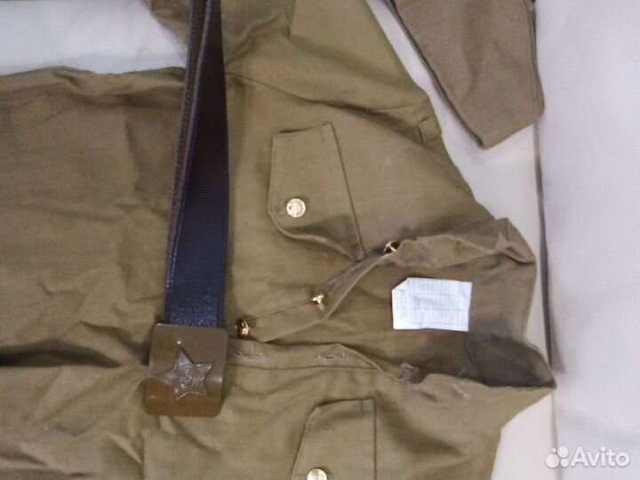 Гимнастёрка, пилотка ремень солдатские для ребенка