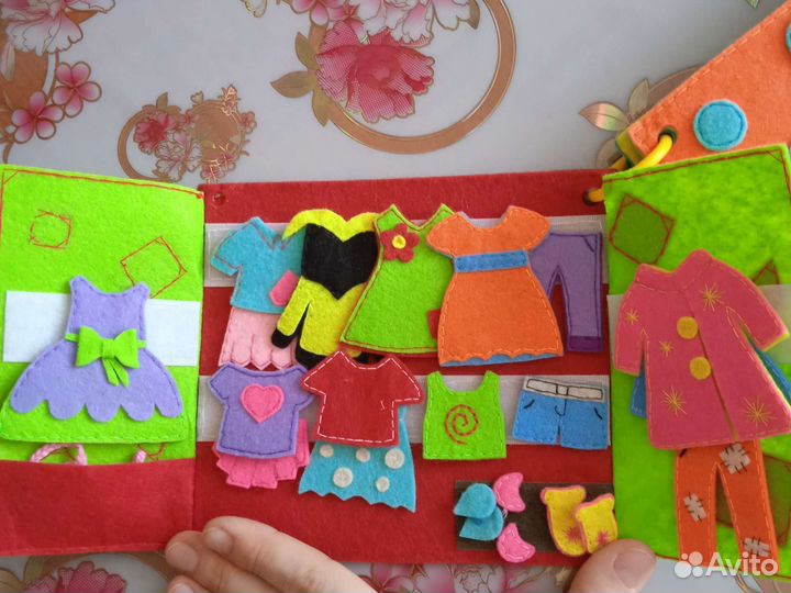 Кукольный дом из фетра, книжка из фетра