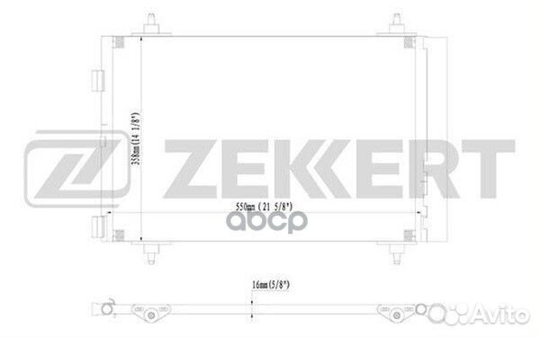 Радиатор конд. Citroen Berlingo II 08- C4 04