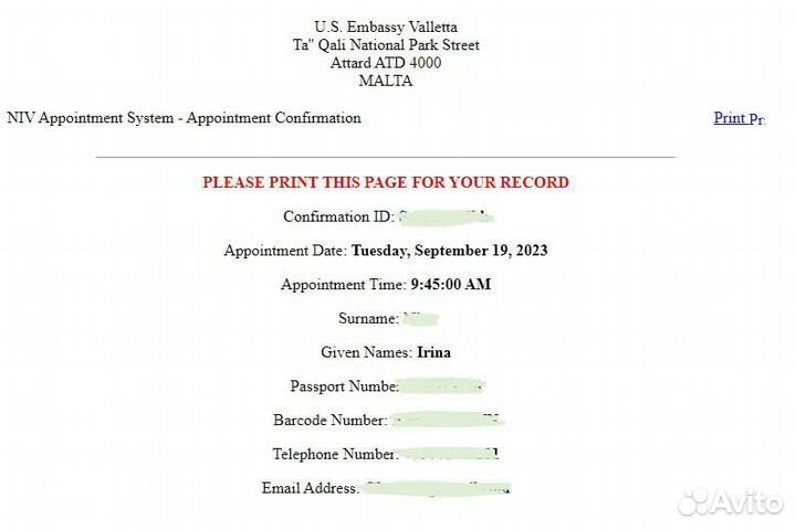 Виза в США бот