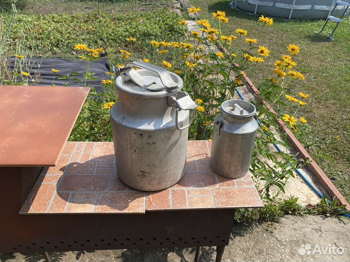 Битоны алюминиевые СССР на 10 и 2,5 литра