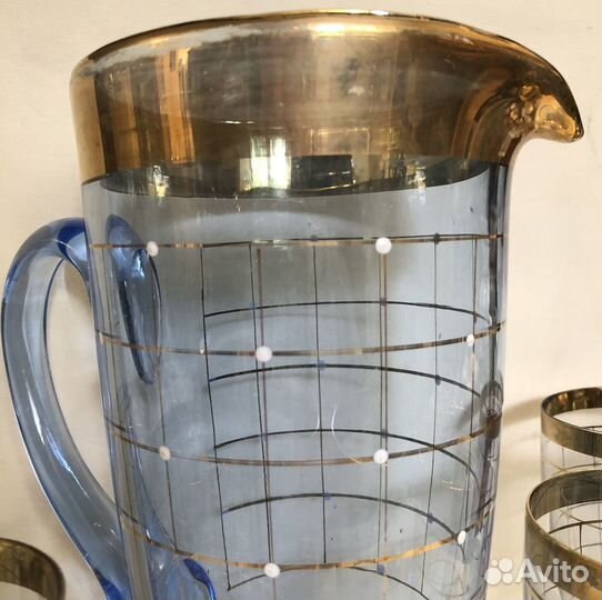 Набор для воды. СССР. Стекло с насыпью