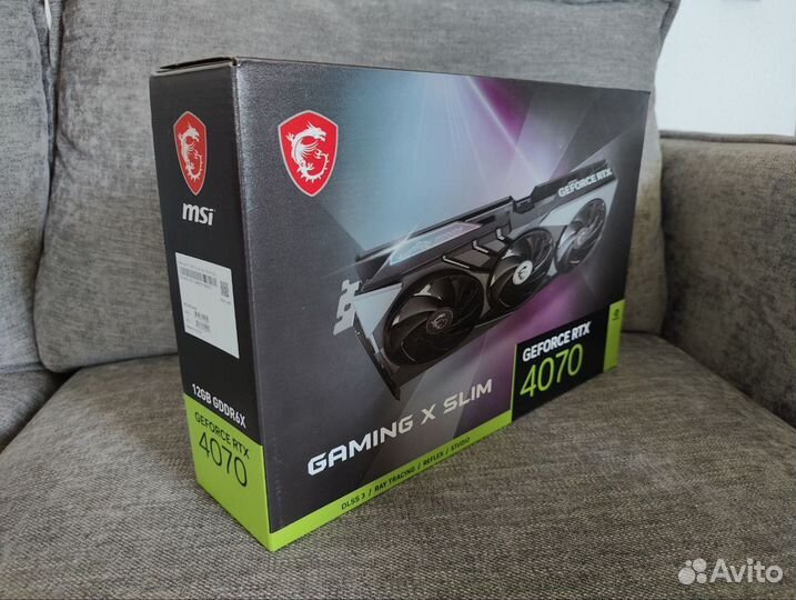 Видеокарта MSI RTX 4070 gaming X slim 12GB hdmi