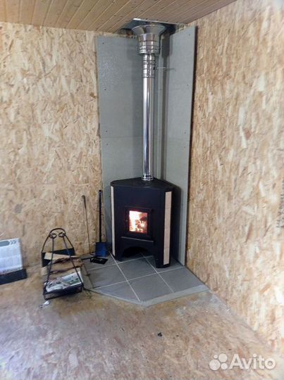 Печь камин на дровах